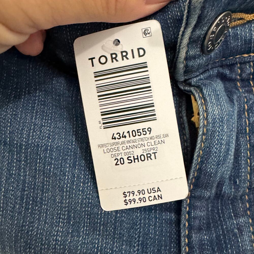 NWT Torrid Loose Cannon Clean Perfect Super Flare  Stretch Women’s 20 Short - Picture 6 of 12
